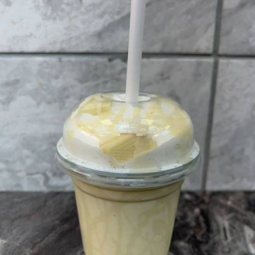 12 ounce Belgian White Choc Milkshake